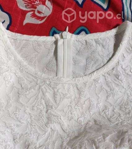 Vestido blanco texturizado - Imagen 2