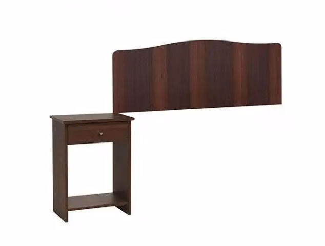 Set Respaldo + 1 Velador 1,5 plazas Chocolate