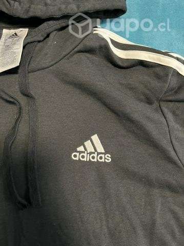Poleron negro adidas talla L - Imagen 2