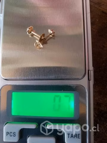 Aritos de oro 18 kilates bebé - Imagen 2