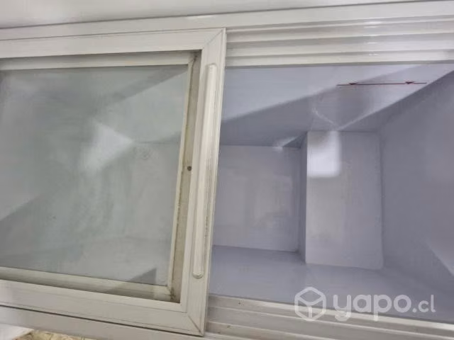 Congeladora dual 250 lt tapa de vidrio