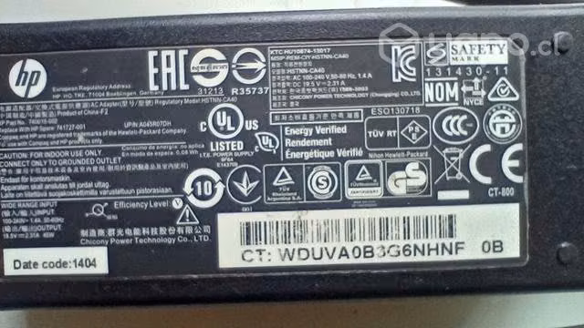Cargador Notebook HP ORIGINAL punta azul - Imagen 2