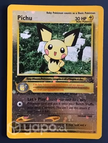 Carta Pokemon antigua de colección - Pichu promo