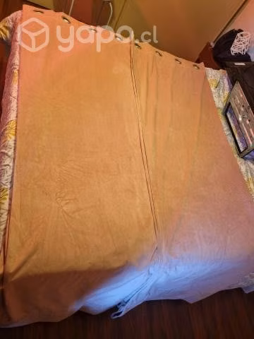 Set Cortinas Velvet Rosadas