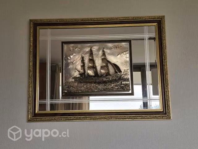 Cuadro Italiano Barco, plata - Imagen 2