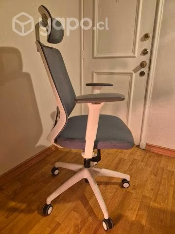 Silla Office Focus Gris Claro, con Cabecera Form - Imagen 4