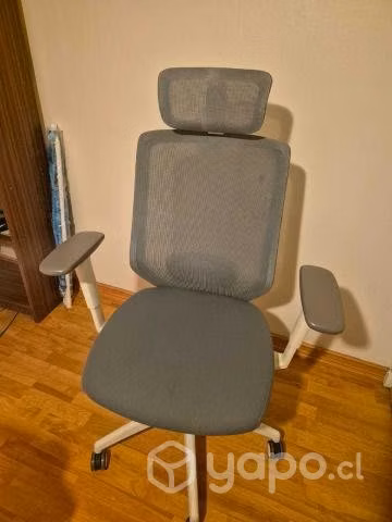 Silla Office Focus Gris Claro, con Cabecera Form - Imagen 5