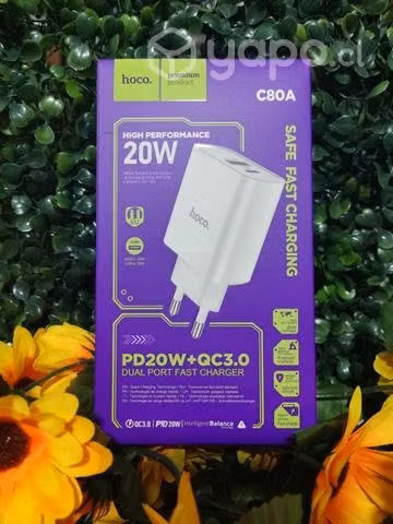 Cajetin doble puerto USB-A y USB-C Hoco C80A