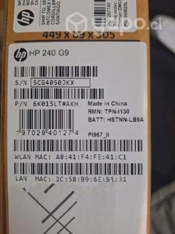 Notebook hp 240 g9 nuevo
