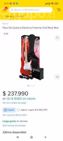 Pack de guitarra freeman nueva - Imagen 2