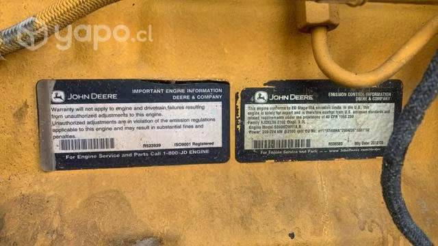 Motoniveladora Jhon Deere disponemos motor diésel