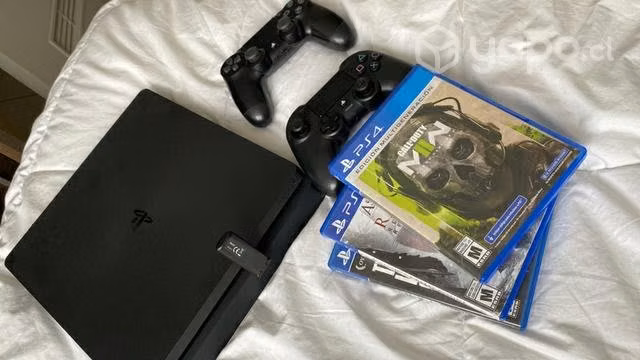 Ps4 Slime 1 Tb + 2 Controles + Audífonos Gamer