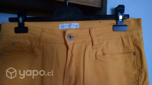 Pantalon Amarillo Pitilo Tipo Jeans,Mujer Talla 42 - Imagen 2