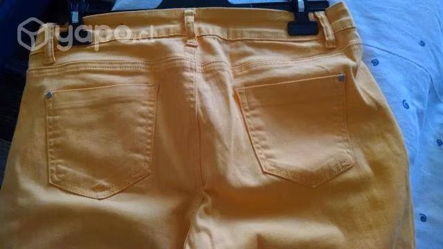 Pantalon Amarillo Pitilo Tipo Jeans,Mujer Talla 42 - Imagen 3