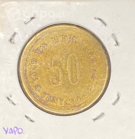 Ficha Minera Labrar Tomás Marambio 50 Cts Bronce