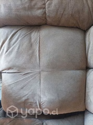 Sofa 2 cuerpos reclinable color cafe