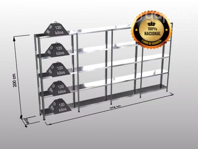 Estante Metalico 33X378X200 cm