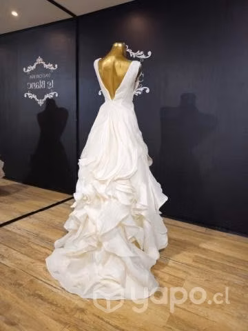 Vestido novia seda italiano - Imagen 3