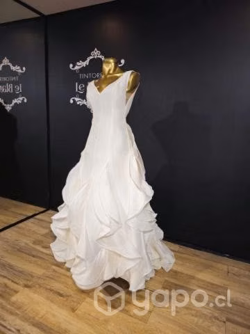 Vestido novia seda italiano - Imagen 4