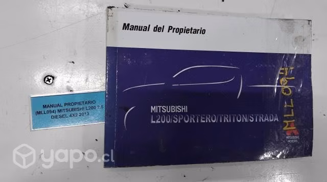 Manual Propietario (MLL094) Mitsubishi L200 2.5 Di