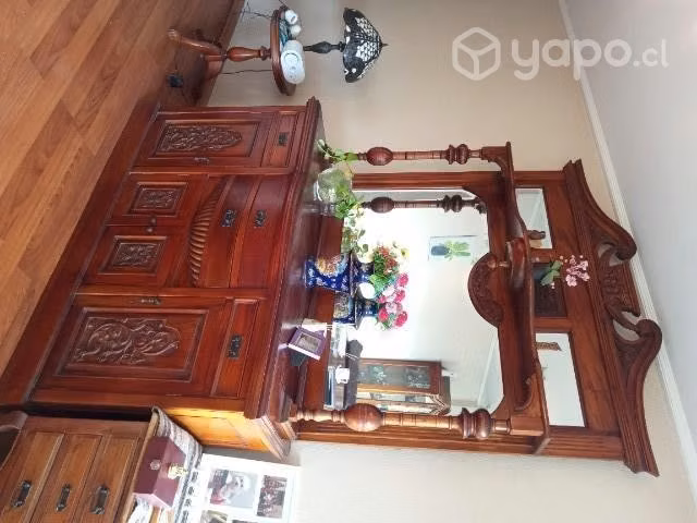 Mueble estilo de caoba finos detalles unico