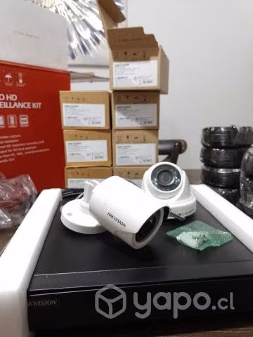Kit HIKVISION 8 cámaras de seguridad nuevas