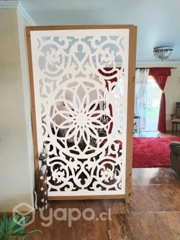 Biombo Separador de ambiente patrón mandala