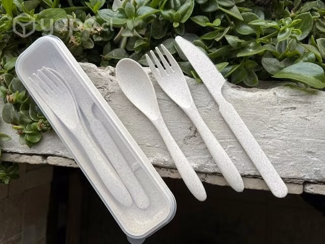 Set de cubiertos veganos portatil