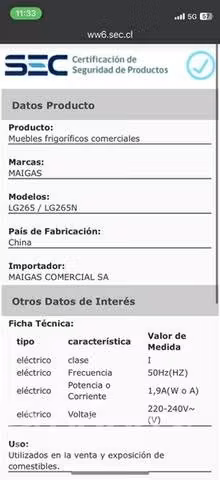 Visicooler y vitrinas