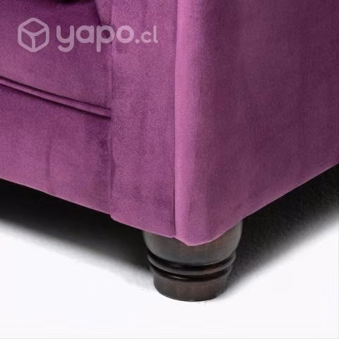 Sofá Seccional Izquier Velvet Capitone Barra Desig - Imagen 3
