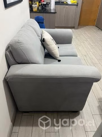 Sofá 2 Cuerpos Ancona Velvet Gris Latam Home