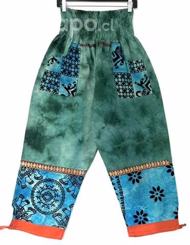 Pantalón Hindu Con Bolsillo Talla L/xl Verde