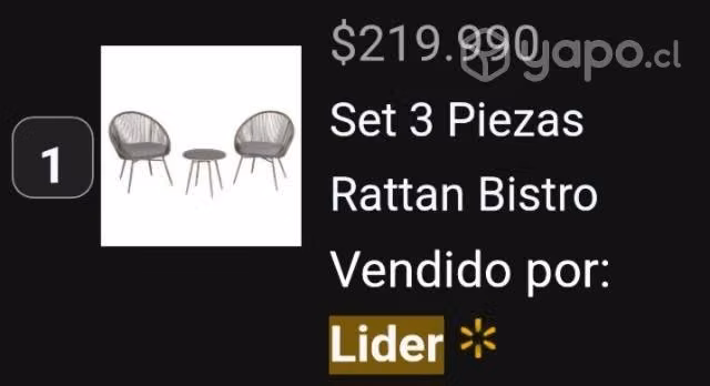 Juego de terraza