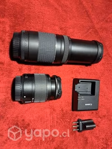 Cámara cannon rosa rebel t6