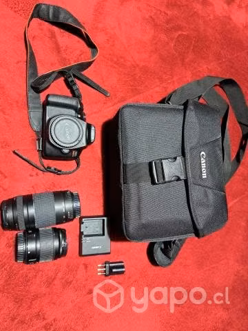 Cámara cannon rosa rebel t6