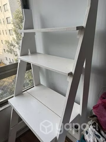Escritorio con repisa Blanco madera