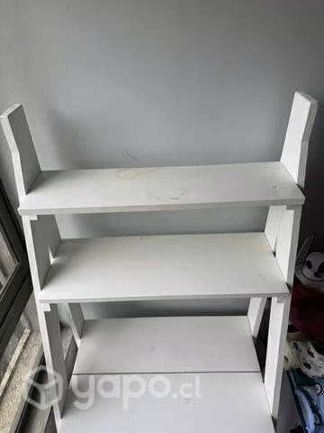 Escritorio con repisa Blanco madera