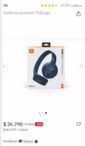 audífonos JBL Harman TUNE 520bt