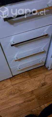 Mueble de cocina y cocina de 4 plata todos en bue