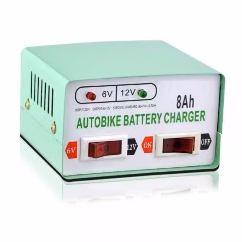 Cargador de Bateria para auto y moto 6v 12v - 8A