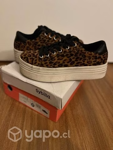 Zapatillas animal print marca Sybilla, número 37 - Imagen 5