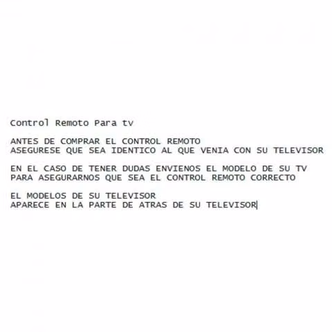 Control remoto RECCO Para TV Lcd Plasma Led Smart