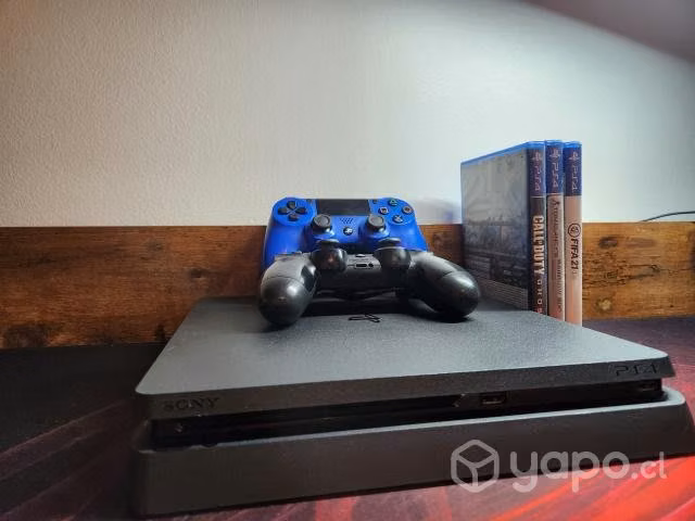 Play 4 Slim + 2 Controles Originales + 3 Juegos. - Imagen 2