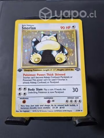 Carta Pokemon Snorlax 1ra edición