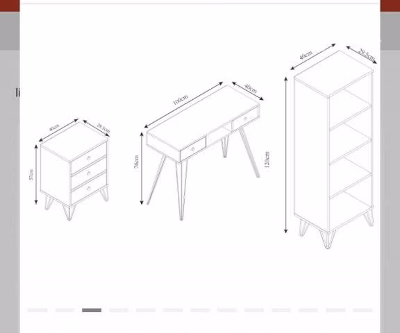 Escritorio + Cajonera + Librero - Imagen 2