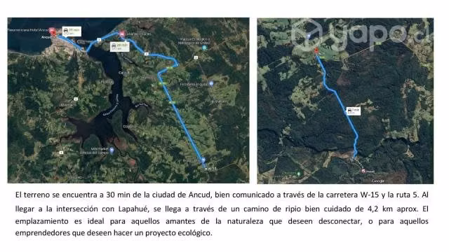 Terreno Ancud Chiloé orilla río