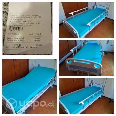 Cama clinica 3 posiciones incluye colchon