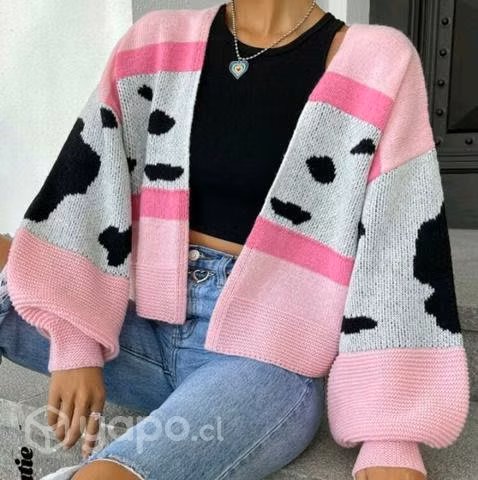 Chaleco rosado con diseños - Imagen 4