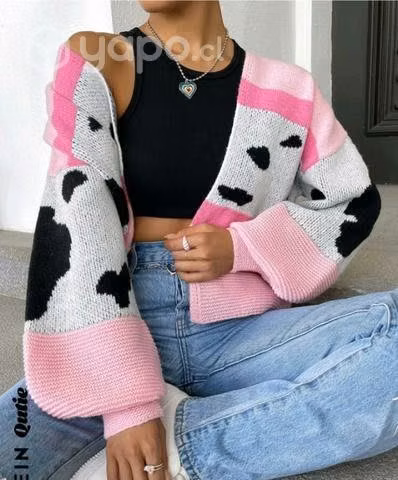 Chaleco rosado con diseños