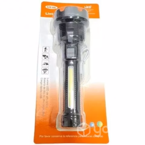 Linterna Led Recargable mediana 3 funciones led co